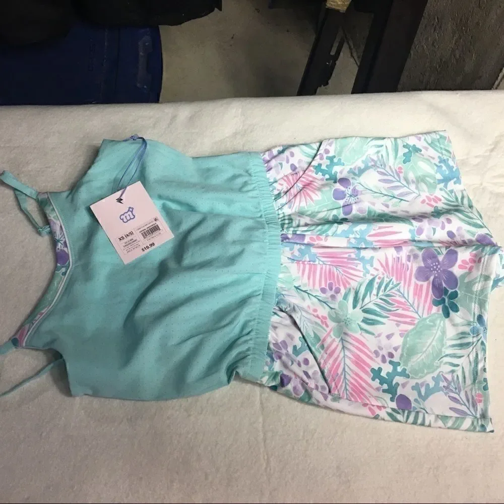 NWT More than Magic S M L XL short set teal purple